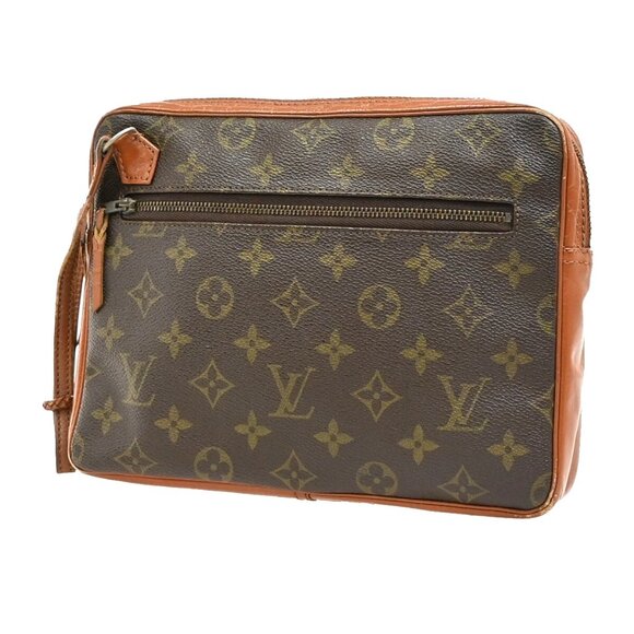 LOUIS VUITTON Pochette Sport Clutch Hand Bag Monogram Leather BN France 09EF082 - Picture 1 of 16